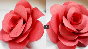 Origami flower rose