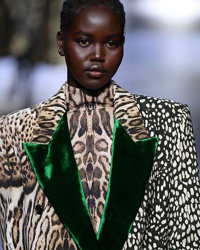 Adut Akech at Roberto Cavalli FW22